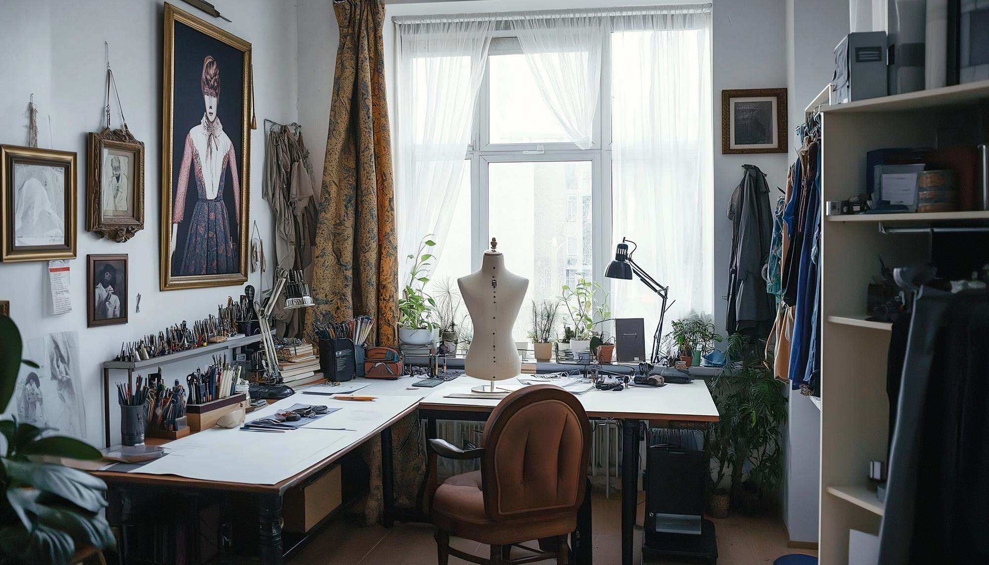zdjęcie warsztatu z ramek hafciarskich